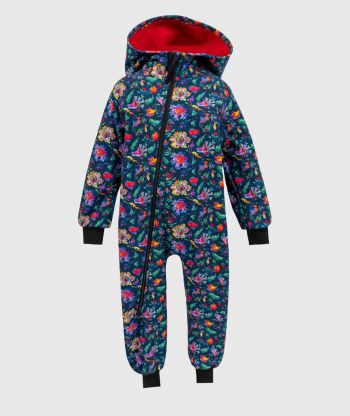Waterproof Softshell Overall Comfy Fire Flower Jumpsuit